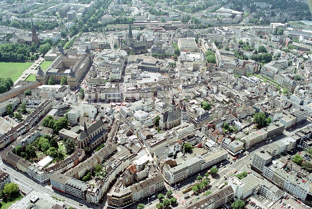 Bonn aus der Vogelperspektive: Stadtzentrum von Bonn. Datum: 26.05.03