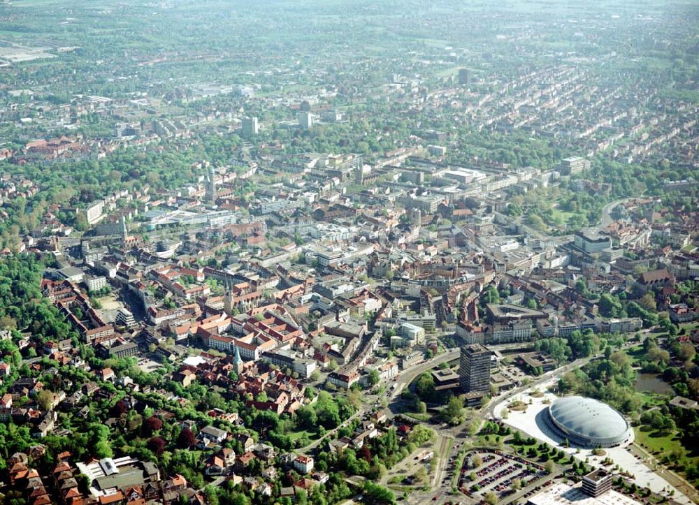 Luftaufnahme Braunschweig - Stadtzentrum von Braunschweig