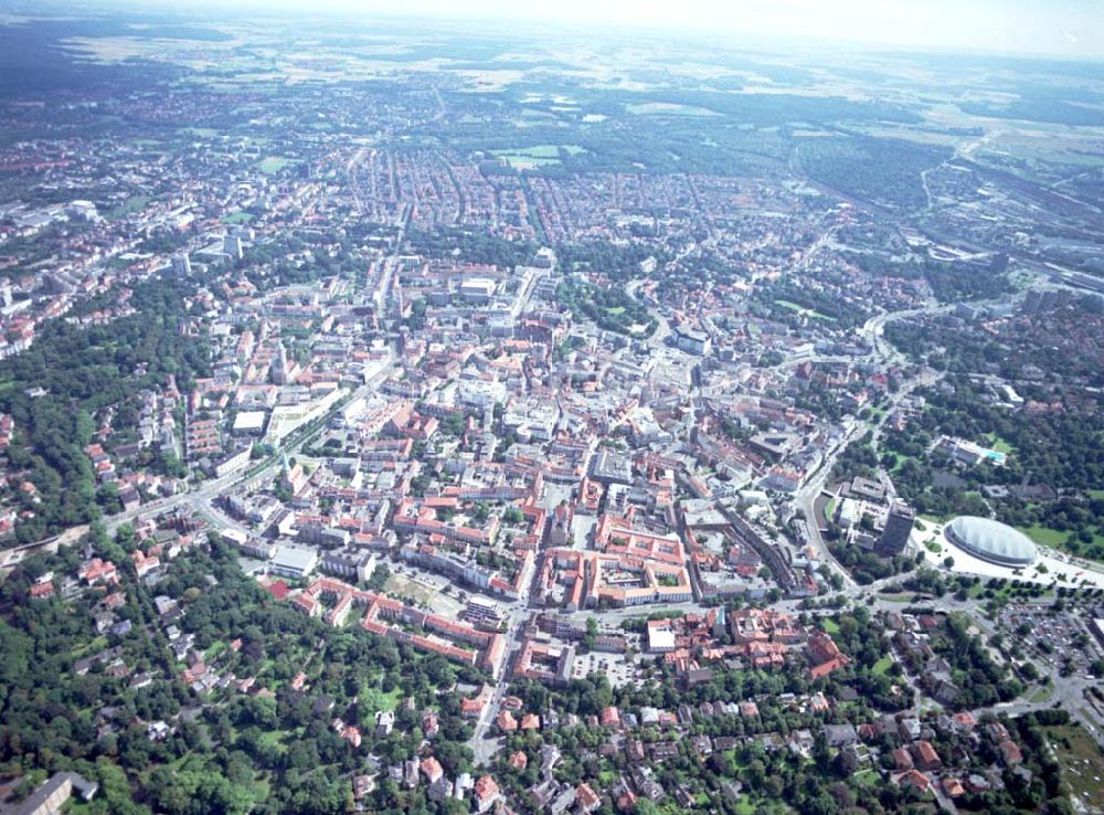 Luftaufnahme Braunschweig - Stadtzentrum von Braunschweig.