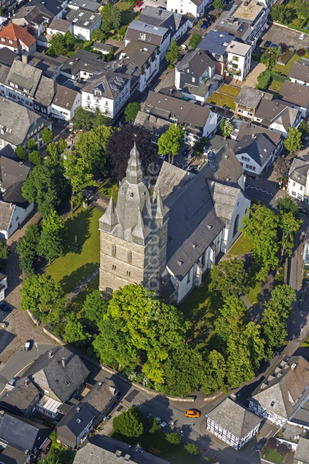 Brilon von oben - Stadtzentrum von Brilon im Bundesland Nordrhein-Westfalen