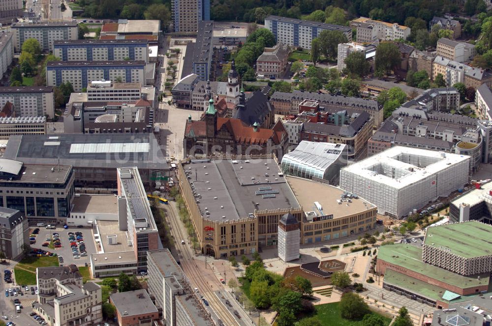 Luftaufnahme Chemnitz - Stadtzentrum Chemnitz in Sachsen