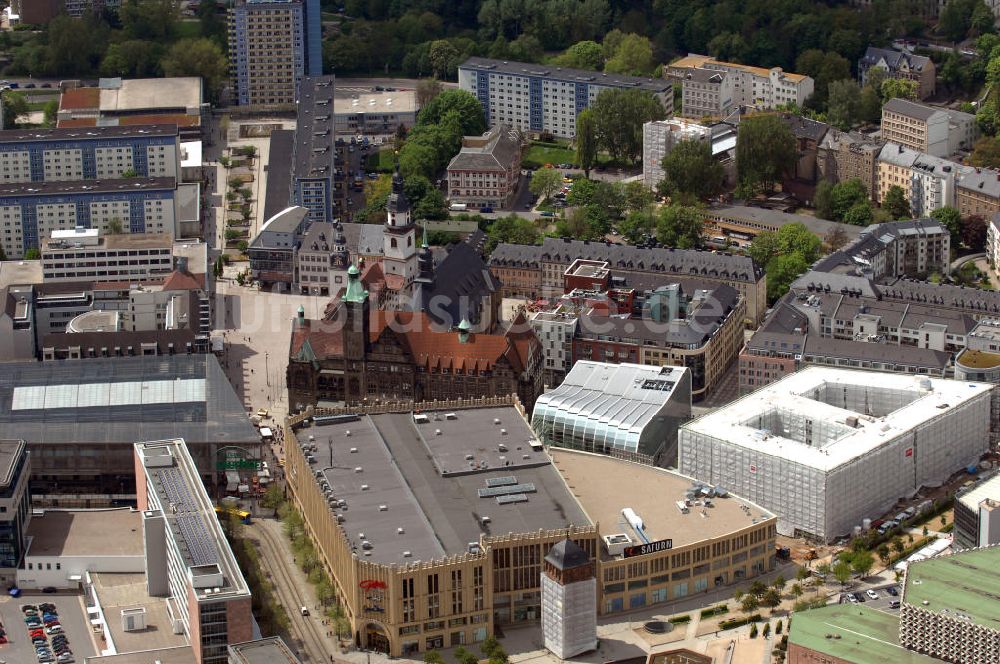 Chemnitz von oben - Stadtzentrum Chemnitz in Sachsen