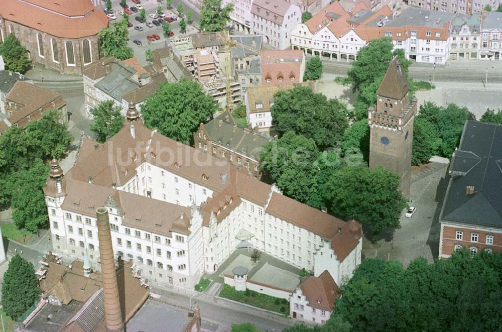 Cottbus / Brandenburg aus der Vogelperspektive: Stadtzentrum Cottbus.