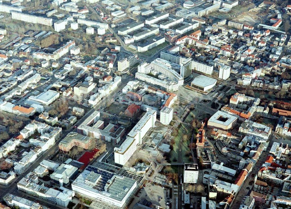 Cottbus aus der Vogelperspektive: Stadtzentrum Cottbus.