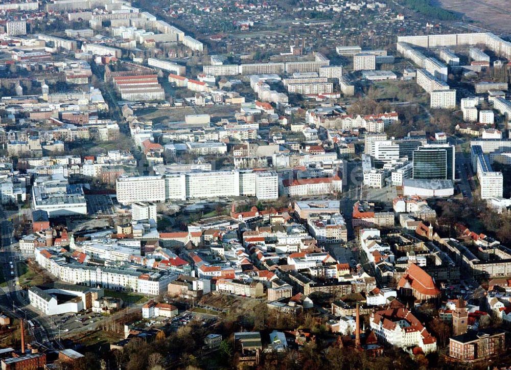 Cottbus von oben - Stadtzentrum von Cottbus.