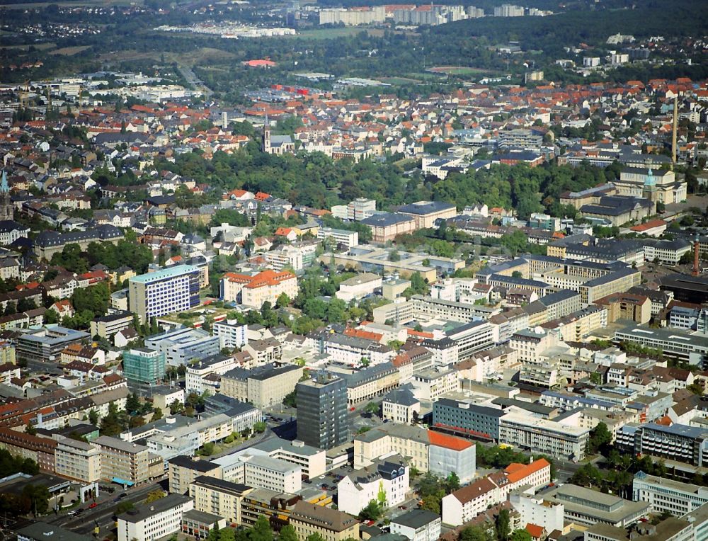 Luftaufnahme Darmstadt - Stadtzentrum von Darmstadt in Hessen