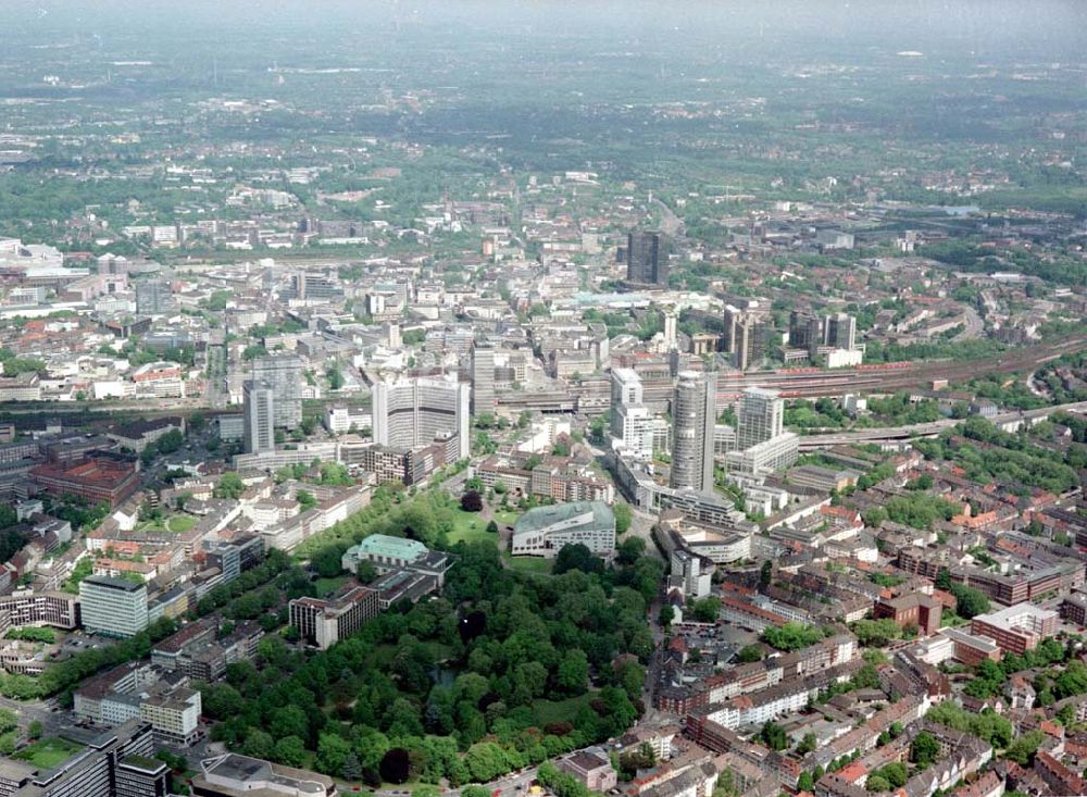 Essen von oben - Stadtzentrum Essen.