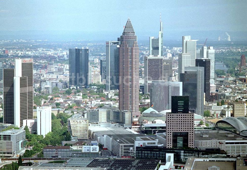 Luftbild Frankfurt am Main - Stadtzentrum Frankfurt mit Bankenviertel Frankfurt/Main. (Hessen). 16.Mai 2002