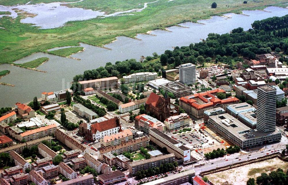 Luftbild Frankfurt / Oder - Stadtzentrum von Frankfurt / Oder.