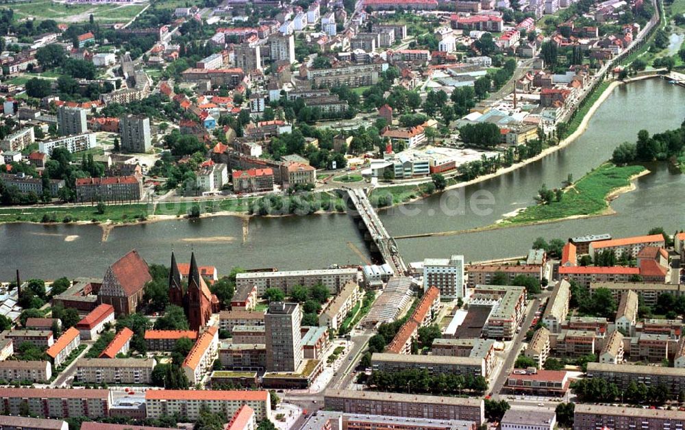 Luftaufnahme Frankfurt / Oder - Stadtzentrum von Frankfurt / Oder.