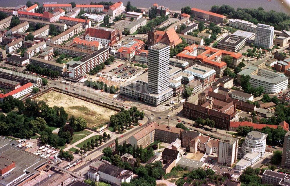 Frankfurt / Oder aus der Vogelperspektive: Stadtzentrum von Frankfurt / Oder.