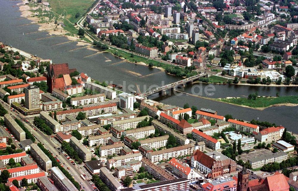 Luftaufnahme Frankfurt / Oder - Stadtzentrum von Frankfurt / Oder.