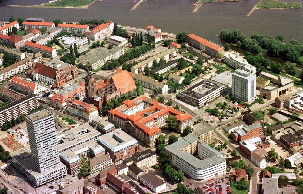 Luftaufnahme Frankfurt / Oder - Stadtzentrum von Frankfurt / Oder.