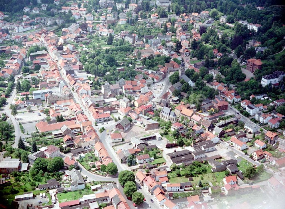 Luftaufnahme Friedrichroda - Stadtzentrum von Friedrichroda / Thüringen.