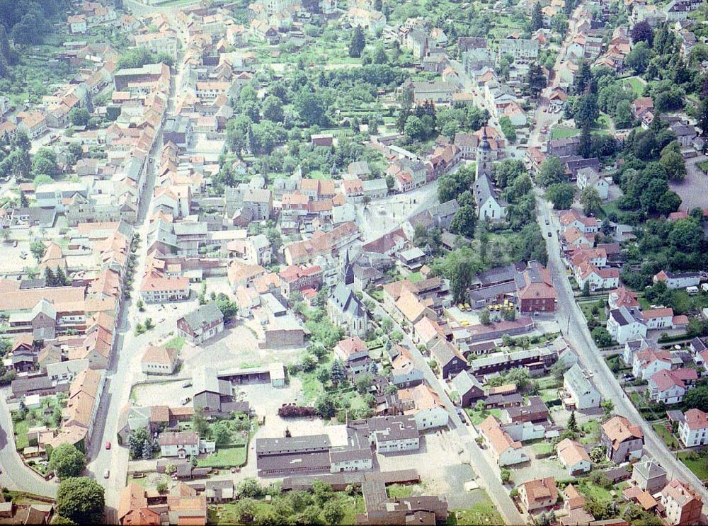 Friedrichroda von oben - Stadtzentrum von Friedrichroda / Thüringen.