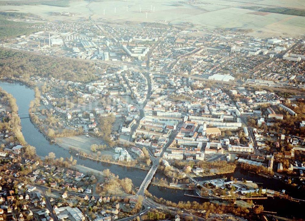 Fürstenwalde aus der Vogelperspektive: Stadtzentrum Fürstenwalde.