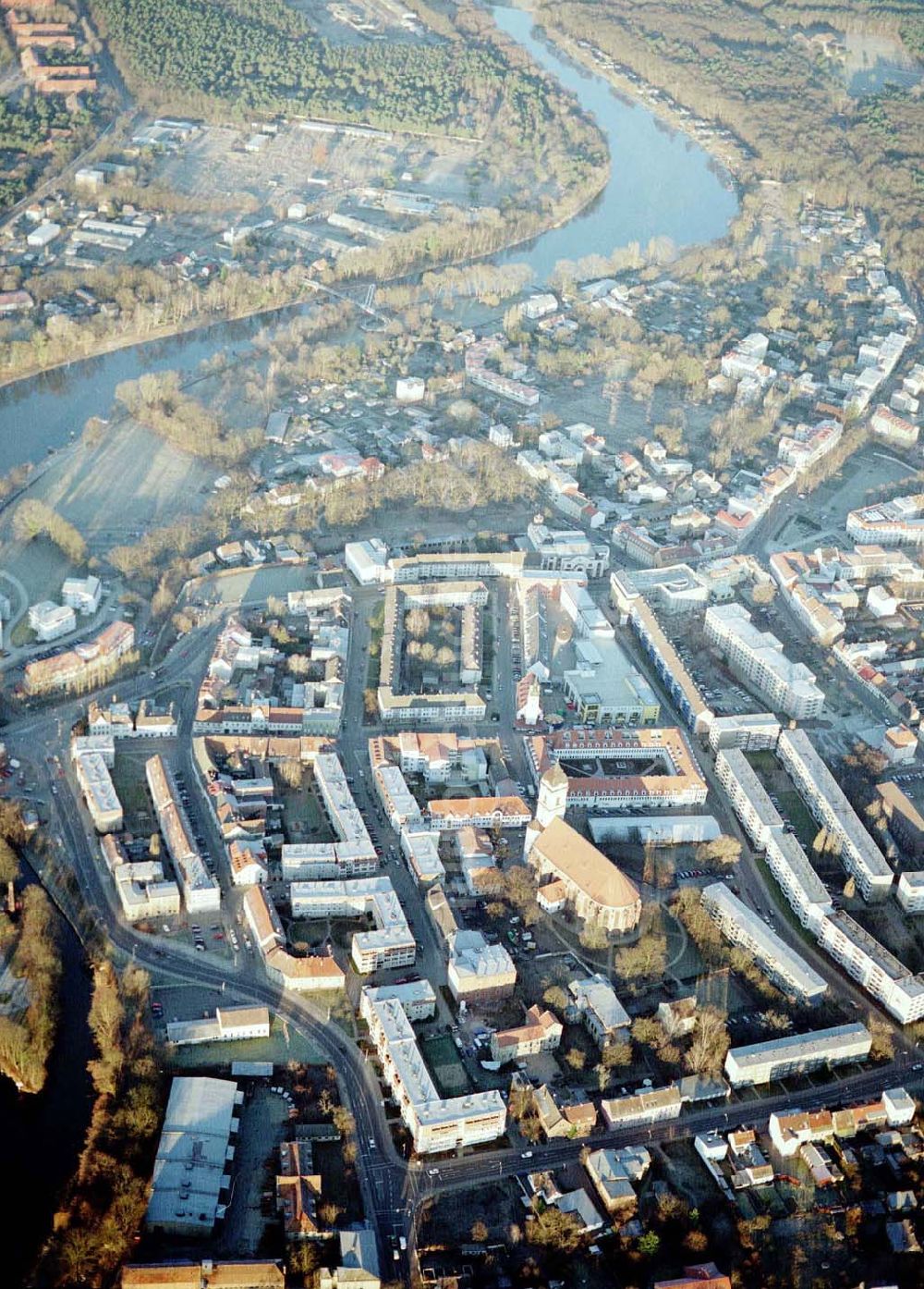 Fürstenwalde von oben - Stadtzentrum Fürstenwalde.