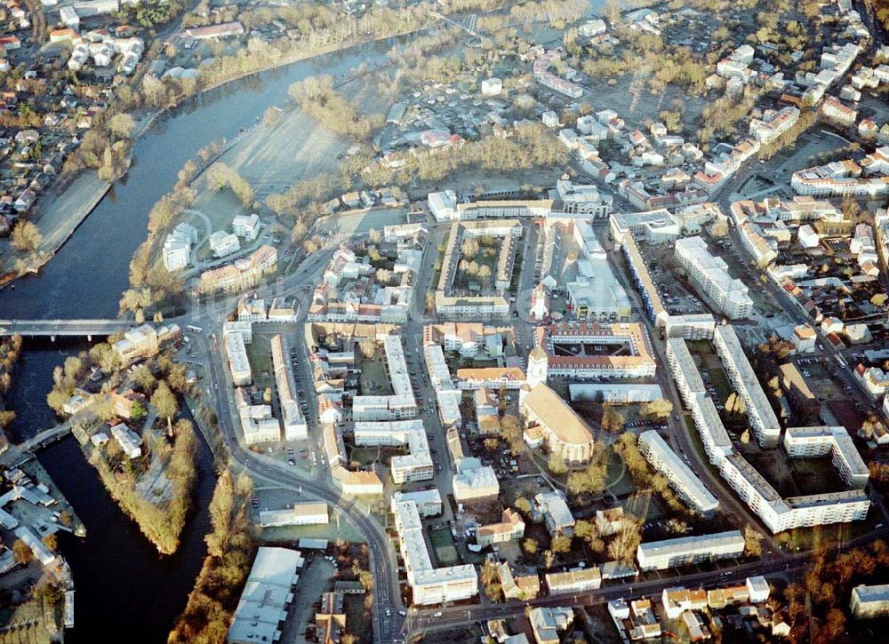 Fürstenwalde aus der Vogelperspektive: Stadtzentrum Fürstenwalde.