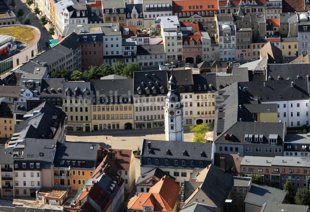 Luftaufnahme Gera - Stadtzentrum von Gera im Bundesland Thüringen