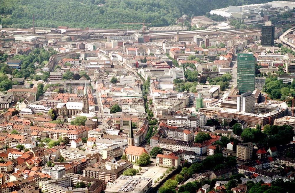 Luftaufnahme Hagen / NRW - Stadtzentrum Hagen. Datum: 26.05.03