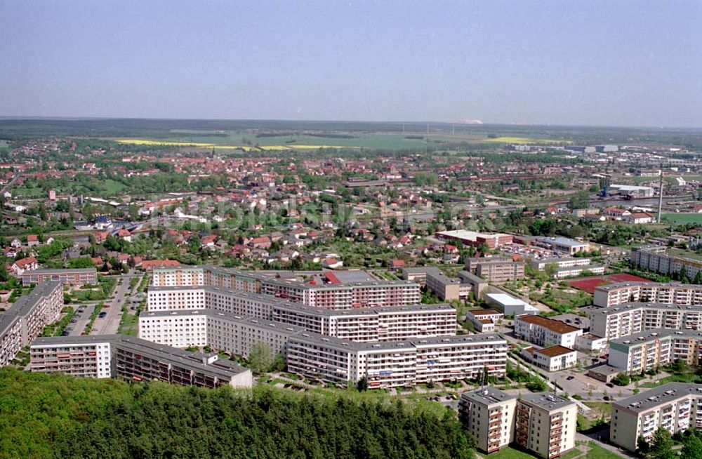 Luftaufnahme Haldensleben/Sachsen-Anhalt - Stadtzentrum von Haldensleben ind Sachsen-Anhalt. Datum: 05.05.03