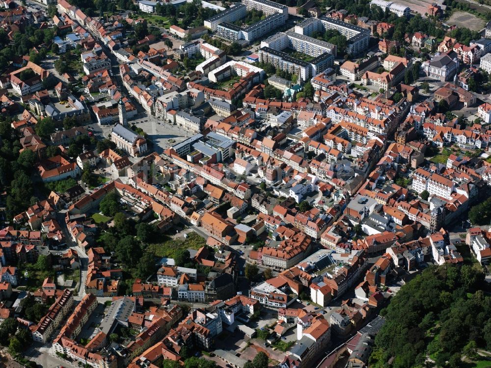 Eisenach aus der Vogelperspektive: Stadtzentrum mit der Innenstadt von Eisenach in Thüringen