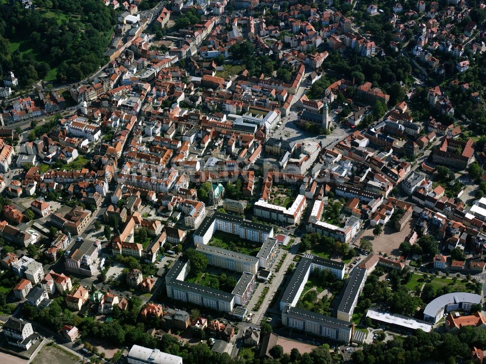 Eisenach aus der Vogelperspektive: Stadtzentrum mit der Innenstadt von Eisenach in Thüringen