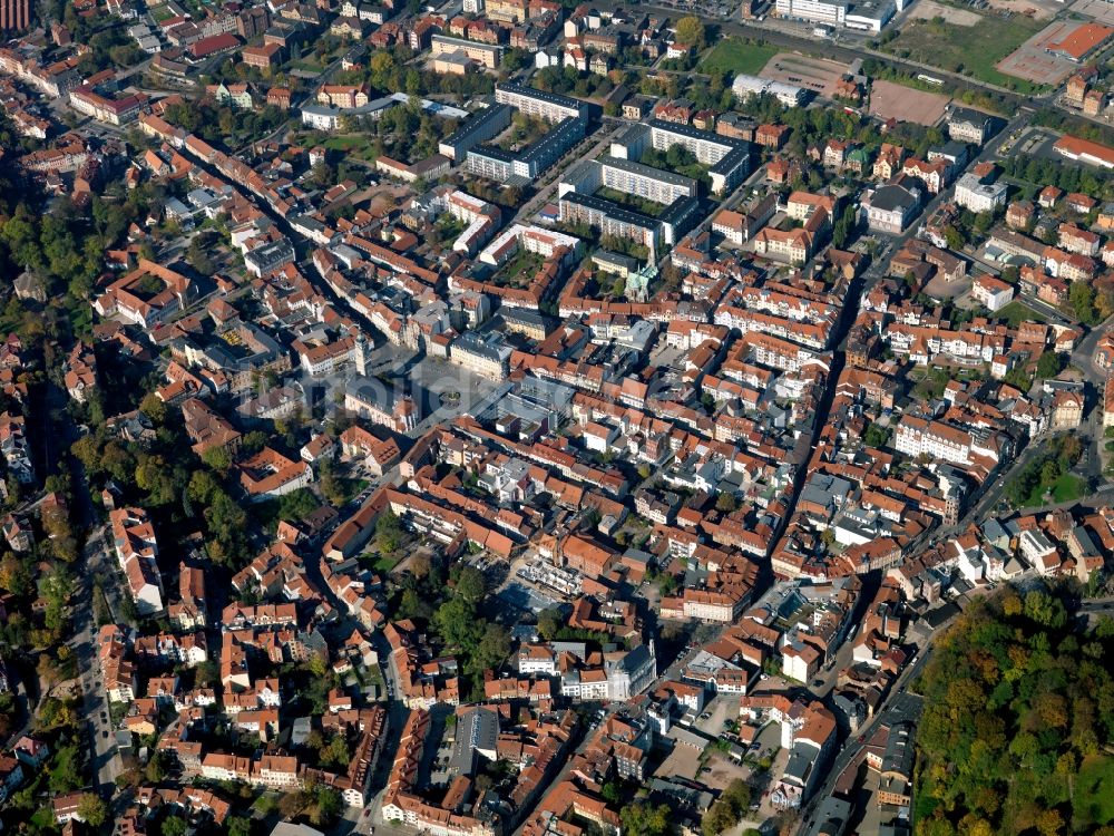 Luftbild Eisenach - Stadtzentrum mit der Innenstadt von Eisenach in Thüringen