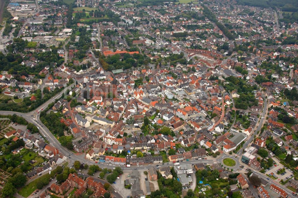 Haltern am See aus der Vogelperspektive: Stadtzentrum und Innenstadt von Haltern am See im Bundesland Nordrhein-Westfalen