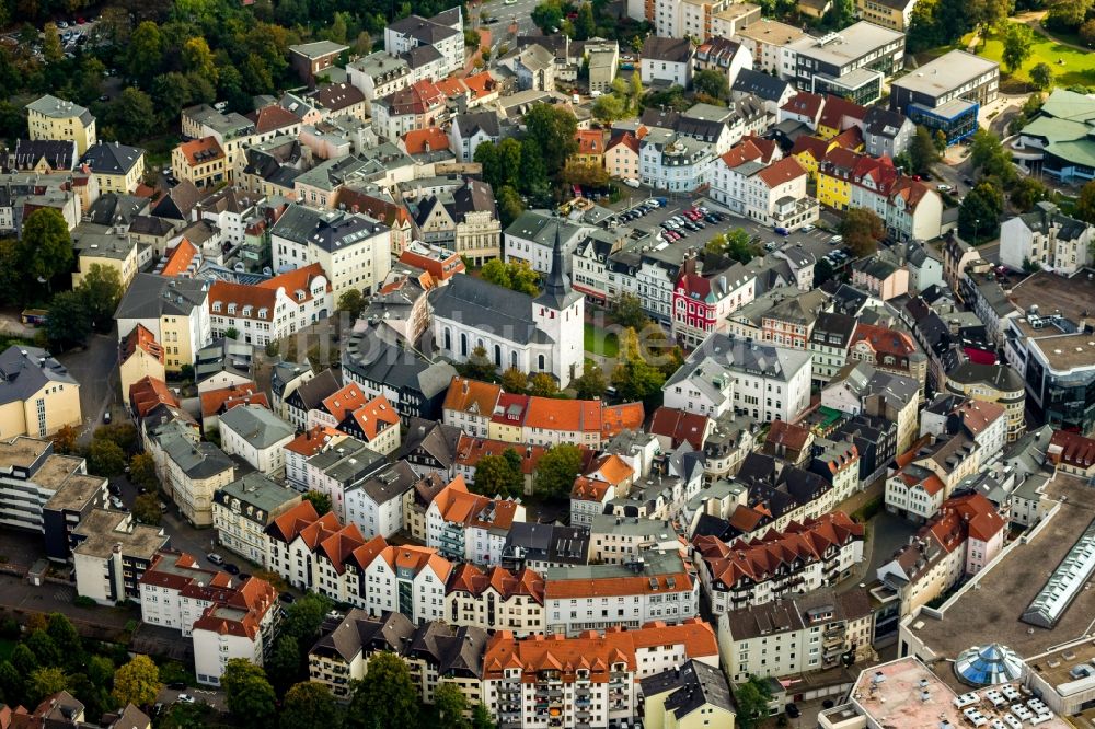 Lüdenscheid von oben - Stadtzentrum und Innenstadt in Lüdenscheid im Bundesland Nordrhein-Westfalen