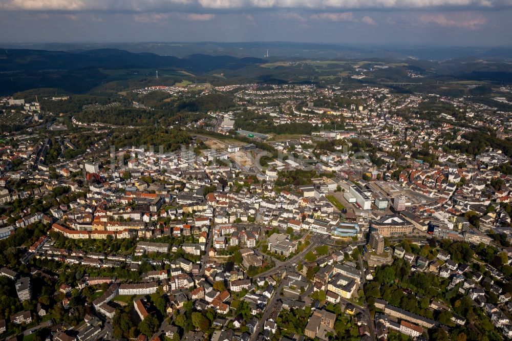 Luftaufnahme Lüdenscheid - Stadtzentrum und Innenstadt in Lüdenscheid im Bundesland Nordrhein-Westfalen