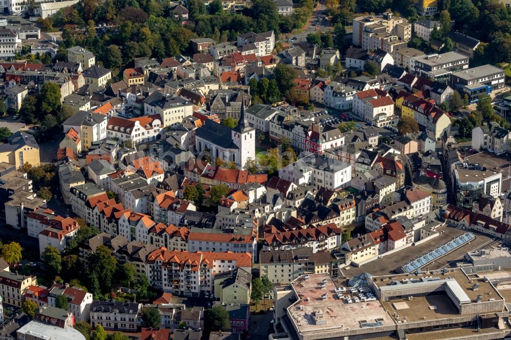 Lüdenscheid von oben - Stadtzentrum und Innenstadt in Lüdenscheid im Bundesland Nordrhein-Westfalen