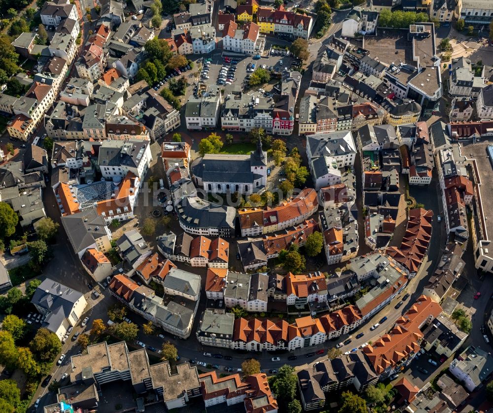 Luftaufnahme Lüdenscheid - Stadtzentrum und Innenstadt in Lüdenscheid im Bundesland Nordrhein-Westfalen