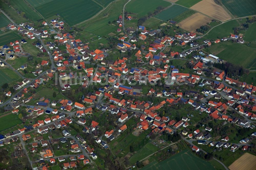 Luftaufnahme Schwiegershausen - Stadtzentrum und Innenstadt von Schwiegershausen im Bundesland Sachsen-Anhalt