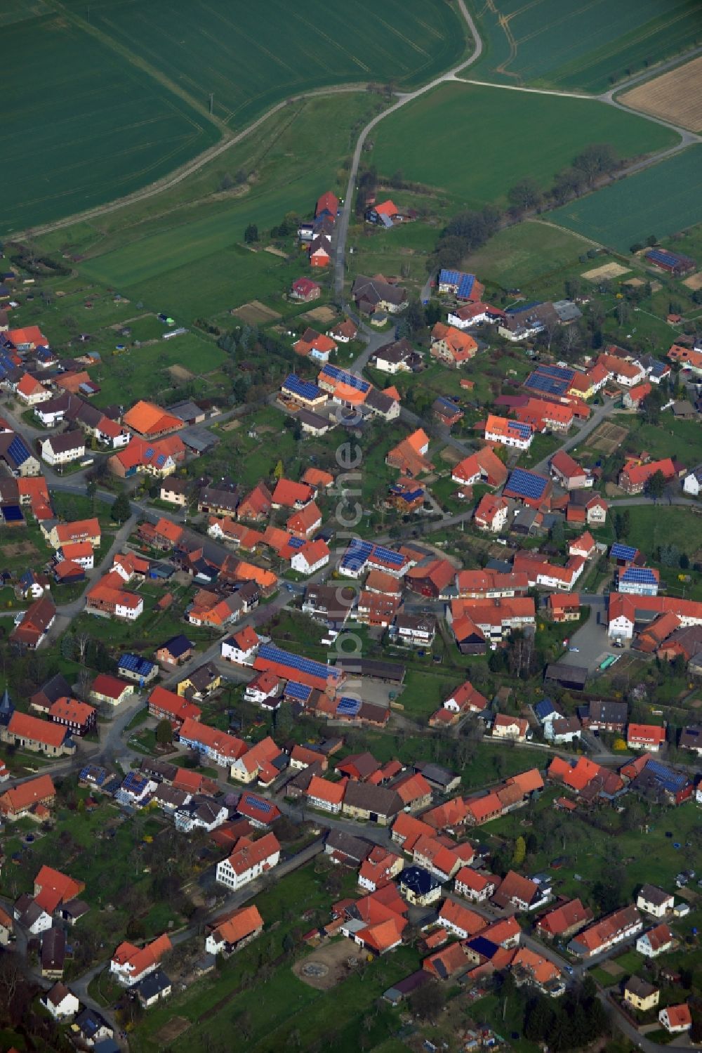 Schwiegershausen von oben - Stadtzentrum und Innenstadt von Schwiegershausen im Bundesland Sachsen-Anhalt