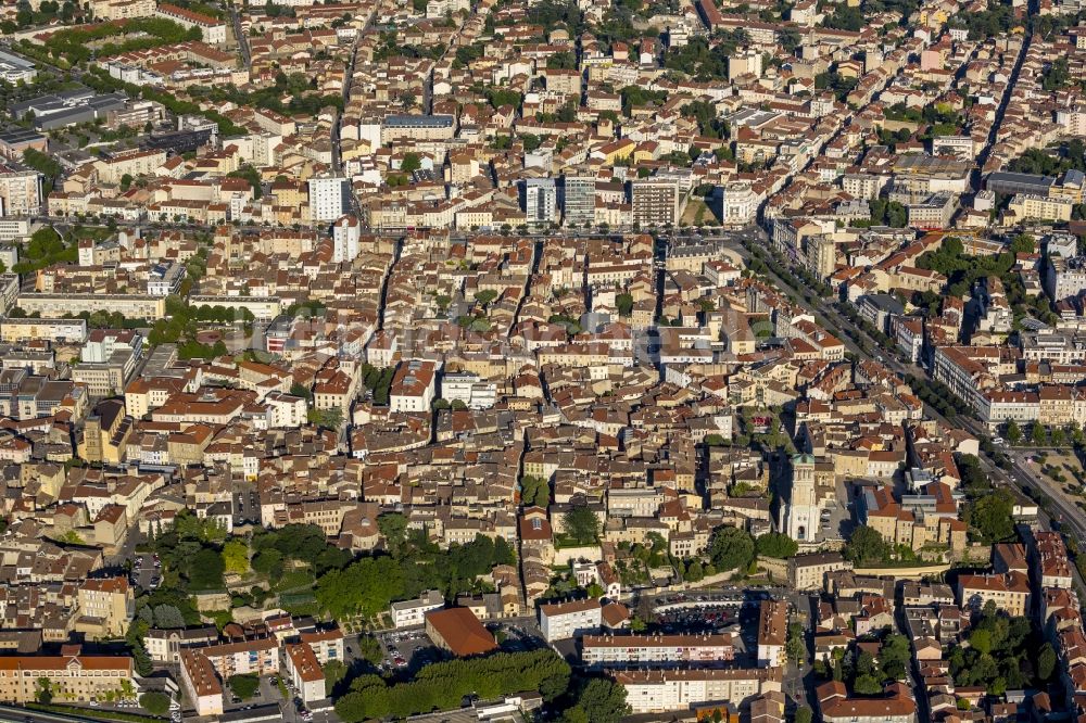 Luftaufnahme Valence - Stadtzentrum und Innenstadt in Valence in Frankreich