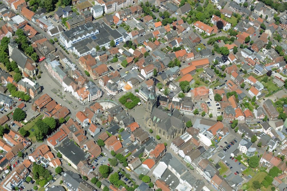 Luftaufnahme Ahlen - Stadtzentrum im Innenstadtbereich in Ahlen im Bundesland Nordrhein-Westfalen