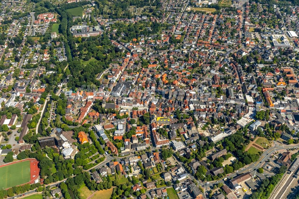 Ahlen von oben - Stadtzentrum im Innenstadtbereich in Ahlen im Bundesland Nordrhein-Westfalen, Deutschland