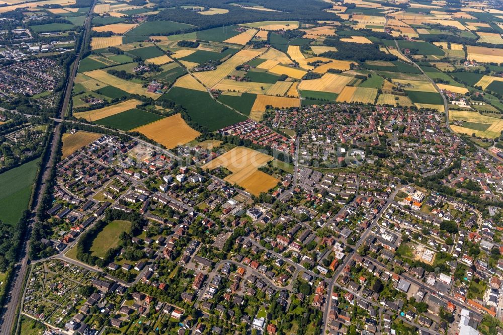 Luftaufnahme Ahlen - Stadtzentrum im Innenstadtbereich in Ahlen im Bundesland Nordrhein-Westfalen, Deutschland