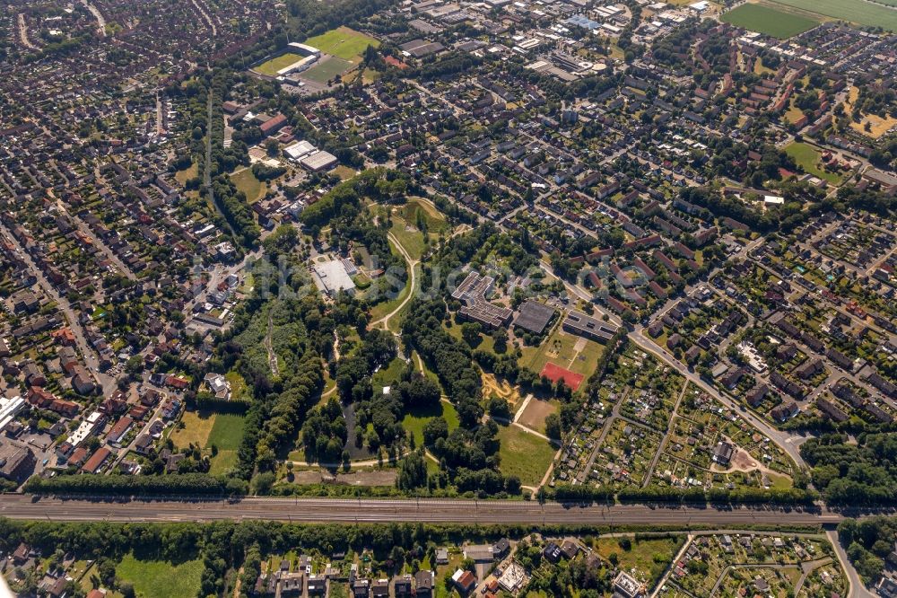 Ahlen aus der Vogelperspektive: Stadtzentrum im Innenstadtbereich in Ahlen im Bundesland Nordrhein-Westfalen, Deutschland