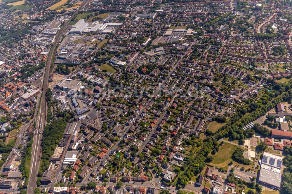 Ahlen von oben - Stadtzentrum im Innenstadtbereich in Ahlen im Bundesland Nordrhein-Westfalen, Deutschland