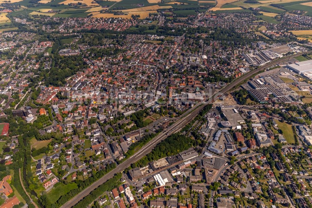 Luftbild Ahlen - Stadtzentrum im Innenstadtbereich in Ahlen im Bundesland Nordrhein-Westfalen, Deutschland