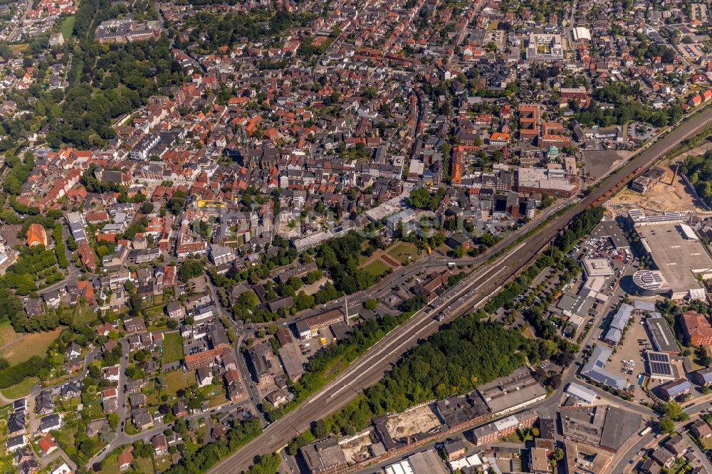 Ahlen von oben - Stadtzentrum im Innenstadtbereich in Ahlen im Bundesland Nordrhein-Westfalen, Deutschland