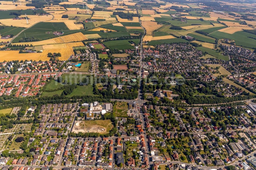 Ahlen aus der Vogelperspektive: Stadtzentrum im Innenstadtbereich in Ahlen im Bundesland Nordrhein-Westfalen, Deutschland