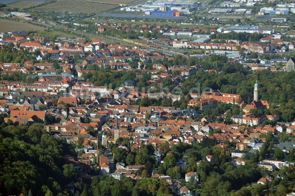 Luftaufnahme Arnstadt - Stadtzentrum im Innenstadtbereich in Arnstadt im Bundesland Thüringen