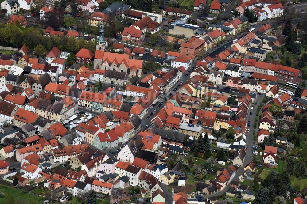 Luftbild Bad Belzig - Stadtzentrum im Innenstadtbereich in Bad Belzig im Bundesland Brandenburg