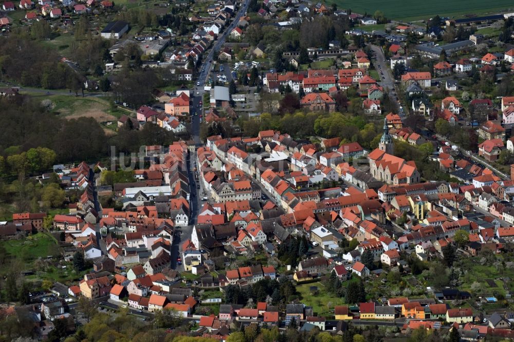 Bad Belzig aus der Vogelperspektive: Stadtzentrum im Innenstadtbereich in Bad Belzig im Bundesland Brandenburg