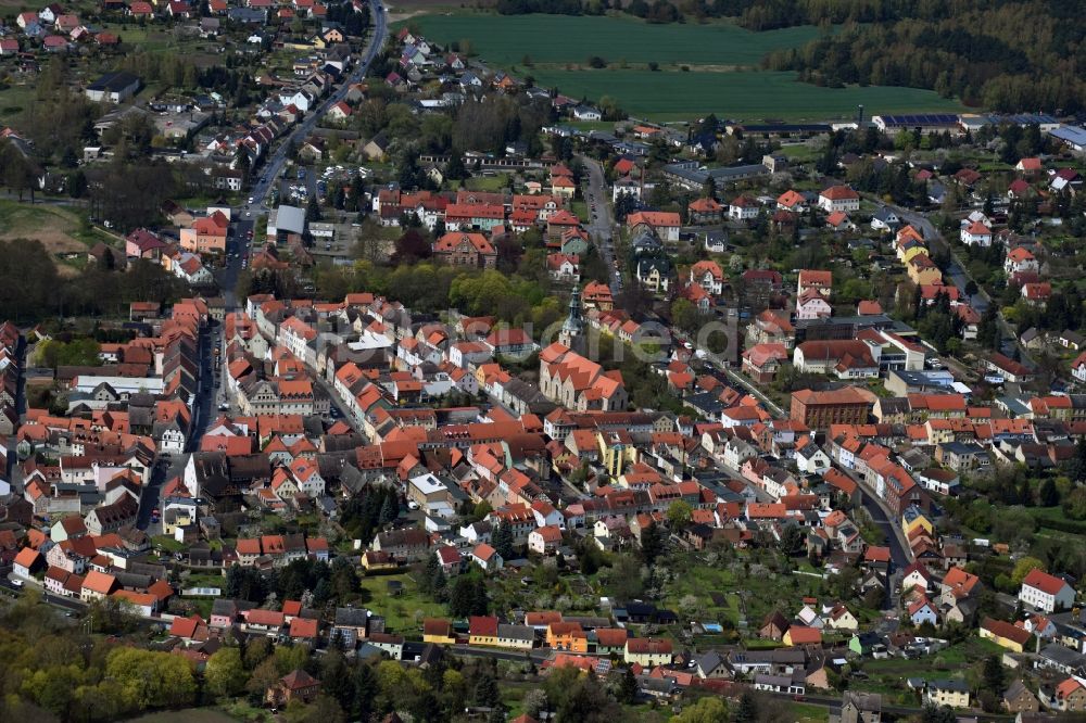 Luftbild Bad Belzig - Stadtzentrum im Innenstadtbereich in Bad Belzig im Bundesland Brandenburg