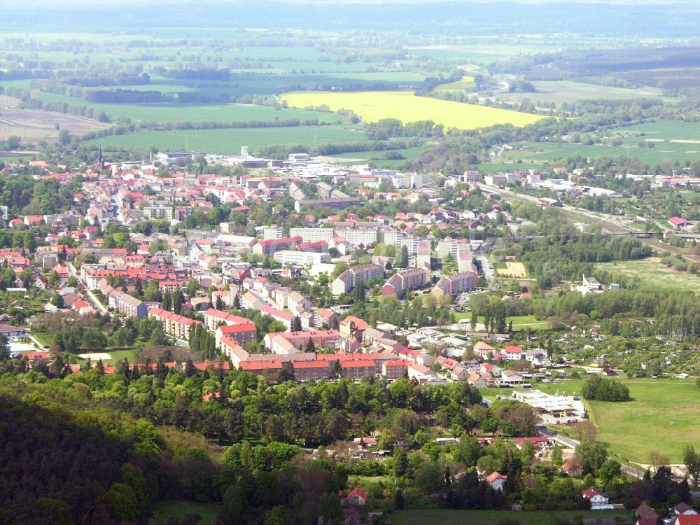 Luftbild Bad Freienwalde (Oder) - Stadtzentrum im Innenstadtbereich in Bad Freienwalde (Oder) im Bundesland Brandenburg, Deutschland