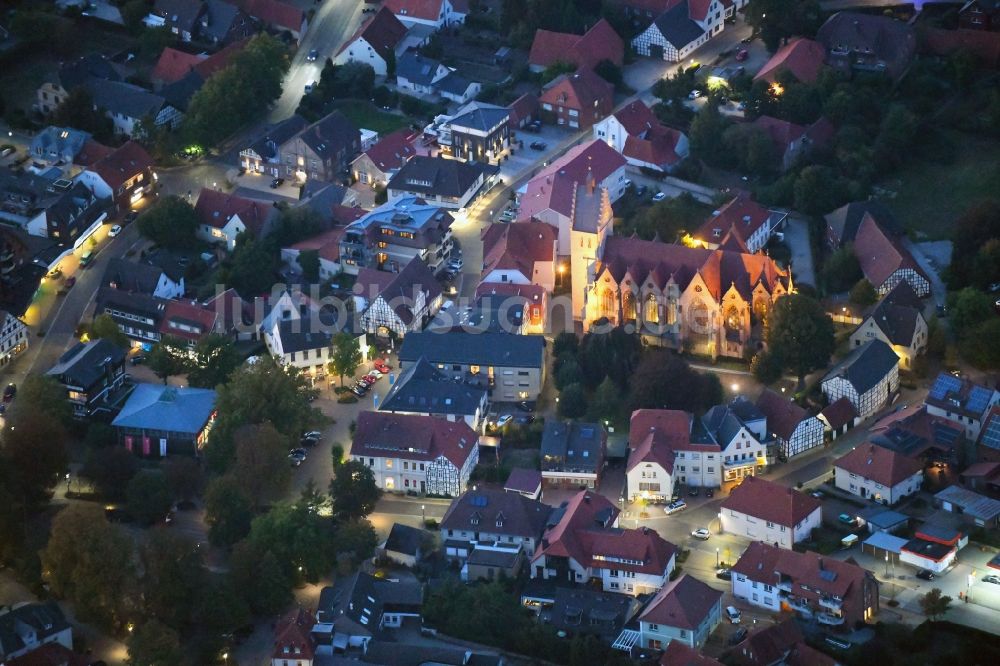 Bad Laer von oben - Stadtzentrum im Innenstadtbereich in Bad Laer im Bundesland Niedersachsen, Deutschland